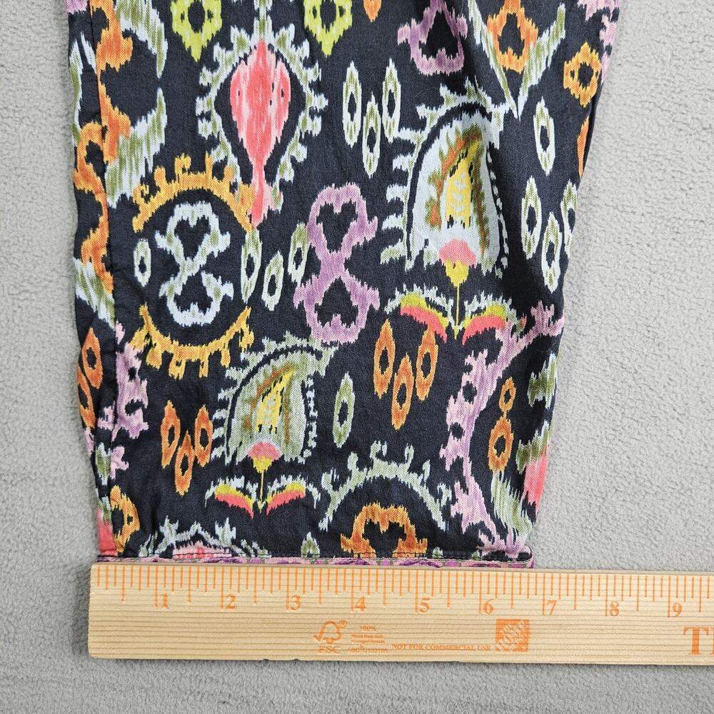 Sundance Leia Pants Womens Small Ikat Floral Drawstring Pockets Cropped Lot of 2 - Picture 9 of 15